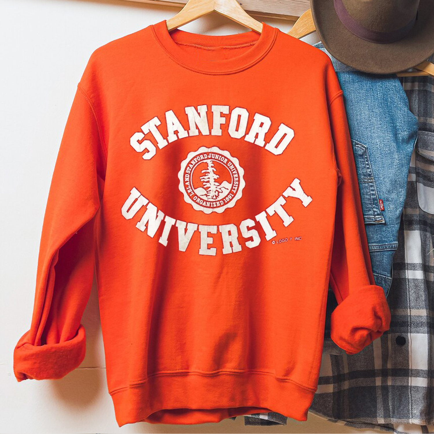 Vintage 80S Stanford University Big Logo Sweatshirts