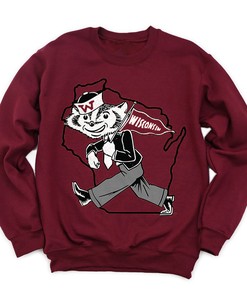 Vintage Freshman Bucky Badger Tee, Fan Gift