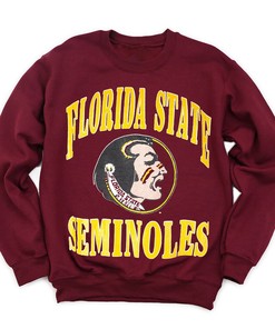 Vintage NCAA Florida State Seminoles Crew Neck Sweatshirt 1990s - Fan Gift