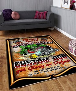 Vintage Torque Custom Hot Rod Area Rug Hot Rod Rug for Garage