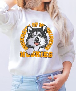 Vintage University Of Washington Huskies T Shirt Ncaa College Football 1990S 90S for Fans