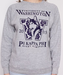Vintage University Washington Huskies Sweatshirt University Washington Huskies Big Logo Sweater for Fans