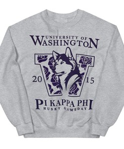 Vintage University Washington Huskies Sweatshirt University Washington Huskies Big Logo Sweater for Fans