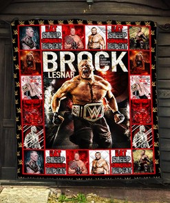 WWE Fans Gift Quilt Bedding Set Blanket, Personalized Brock Lesnar Quilt Blanket for Bedroom Decor