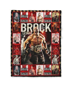 WWE Fans Gift Quilt Bedding Set Blanket, Personalized Brock Lesnar Quilt Blanket for Bedroom Decor
