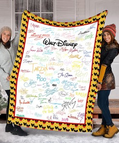 Walt Disney Characters Fleece Sherpa Blanket, Baby Blanket, Mickey Mouse Goofy Princesses Villains
