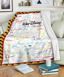 Walt Disney Characters Fleece Sherpa Blanket, Baby Blanket, Mickey Mouse Goofy Princesses Villains