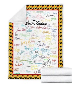 Walt Disney Characters Fleece Sherpa Blanket, Baby Blanket, Mickey Mouse Goofy Princesses Villains
