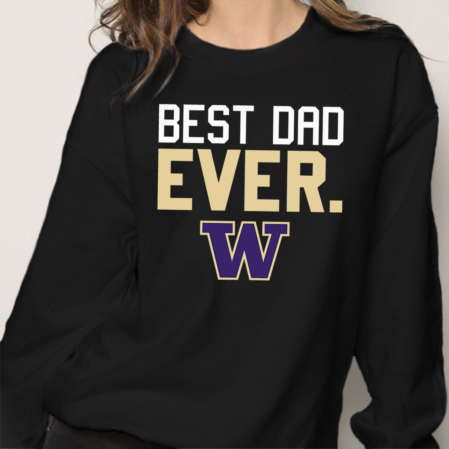 Washington Huskies Best Dad Ever T-Shirt in Vintage Style for Fans