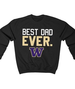 Washington Huskies Best Dad Ever T-Shirt in Vintage Style for Fans
