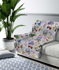 Watercolor Park Hopper Quilt Blanket, Best Day Ever, Vacation Trip, Park Blanket, Matching Family Blankets