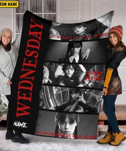 Wednesday Addams Blanket - On Wednesday We Wear Black - Horror Characters Throw