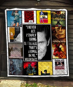 Willem Dafoe Movies Signature Quilt Blanket, Perfect for Movie Fans, Ideal for Home Decoration