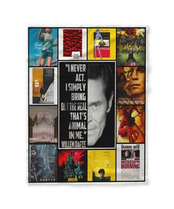 Willem Dafoe Movies Signature Quilt Blanket, Perfect for Movie Fans, Ideal for Home Decoration