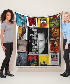 Willem Dafoe Movies Signature Quilt Blanket, Perfect for Movie Fans, Ideal for Home Decoration