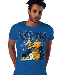 Winnie Pooh Got Em Shirt Match Jordan 1 High OG True Blue Shirt In Color Royal