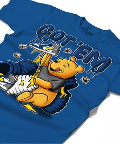 Winnie Pooh Got Em Shirt Match Jordan 1 High OG True Blue Shirt In Color Royal