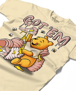 Winnie Pooh Got Em Shirt Match Jordan 1 OG Washed Pink Shirt In Color Nature