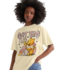 Winnie Pooh Got Em Shirt Match Jordan 1 OG Washed Pink Shirt In Color Nature