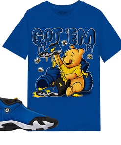Winnie Pooh Got Em Shirt Match Jordan 14 Laney Shirt In Color Royal
