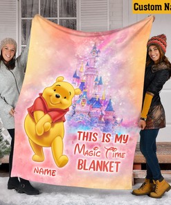 Winnie The Pooh Disney Sofa Blanket, WDW Blanket, Magic Kingdom Castle Cartoon Movie Blanket, Bedding Decor, Birthday Gift