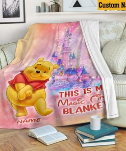 Winnie The Pooh Disney Sofa Blanket, WDW Blanket, Magic Kingdom Castle Cartoon Movie Blanket, Bedding Decor, Birthday Gift