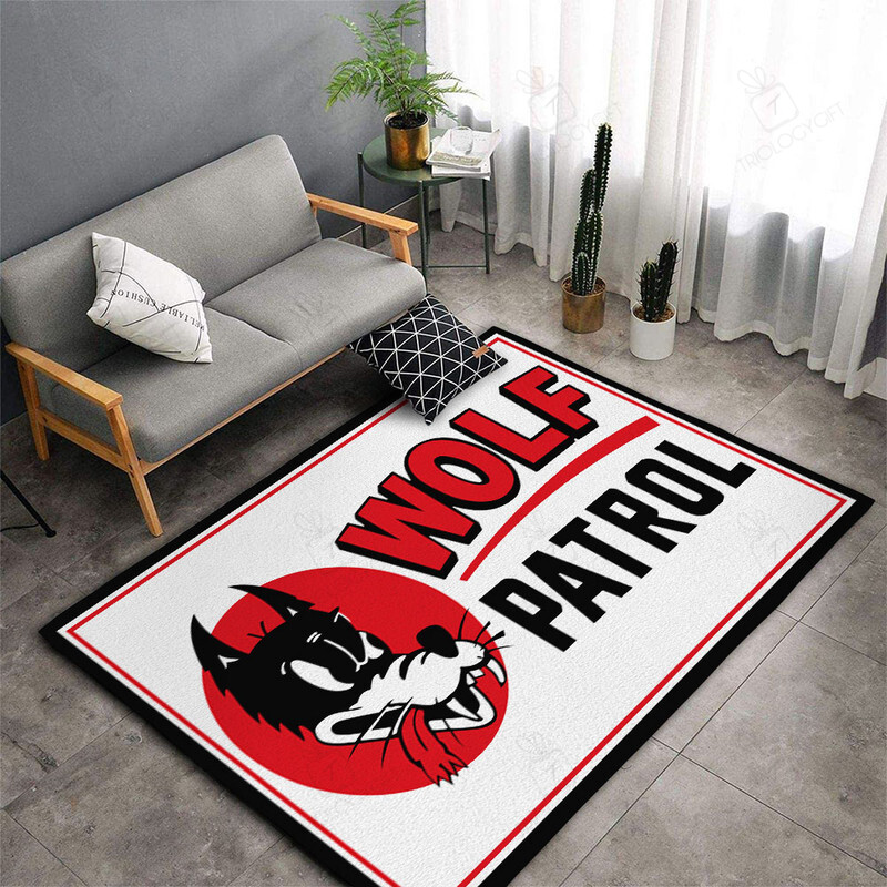Wolf Patrol Hot Rod Rug for Unique Home Decor