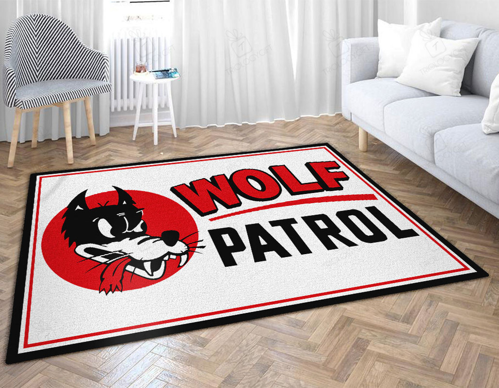 Wolf Patrol Hot Rod Rug for Unique Home Decor
