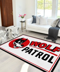 Wolf Patrol Hot Rod Rug for Unique Home Decor