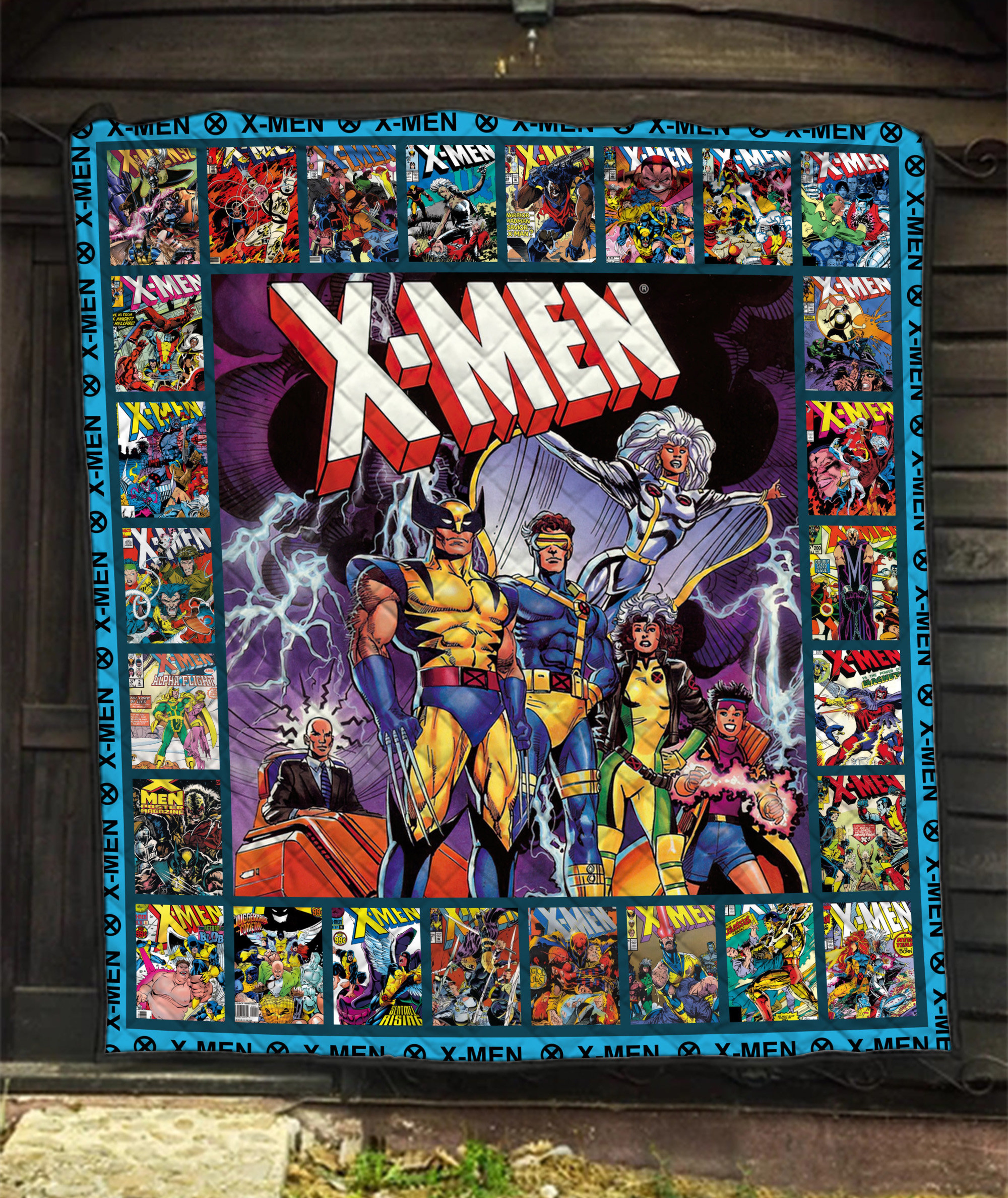 Xmen Blanket Quilt - Exquisite Cotton Quilting Fabric Bedding Set for X-Men Fans