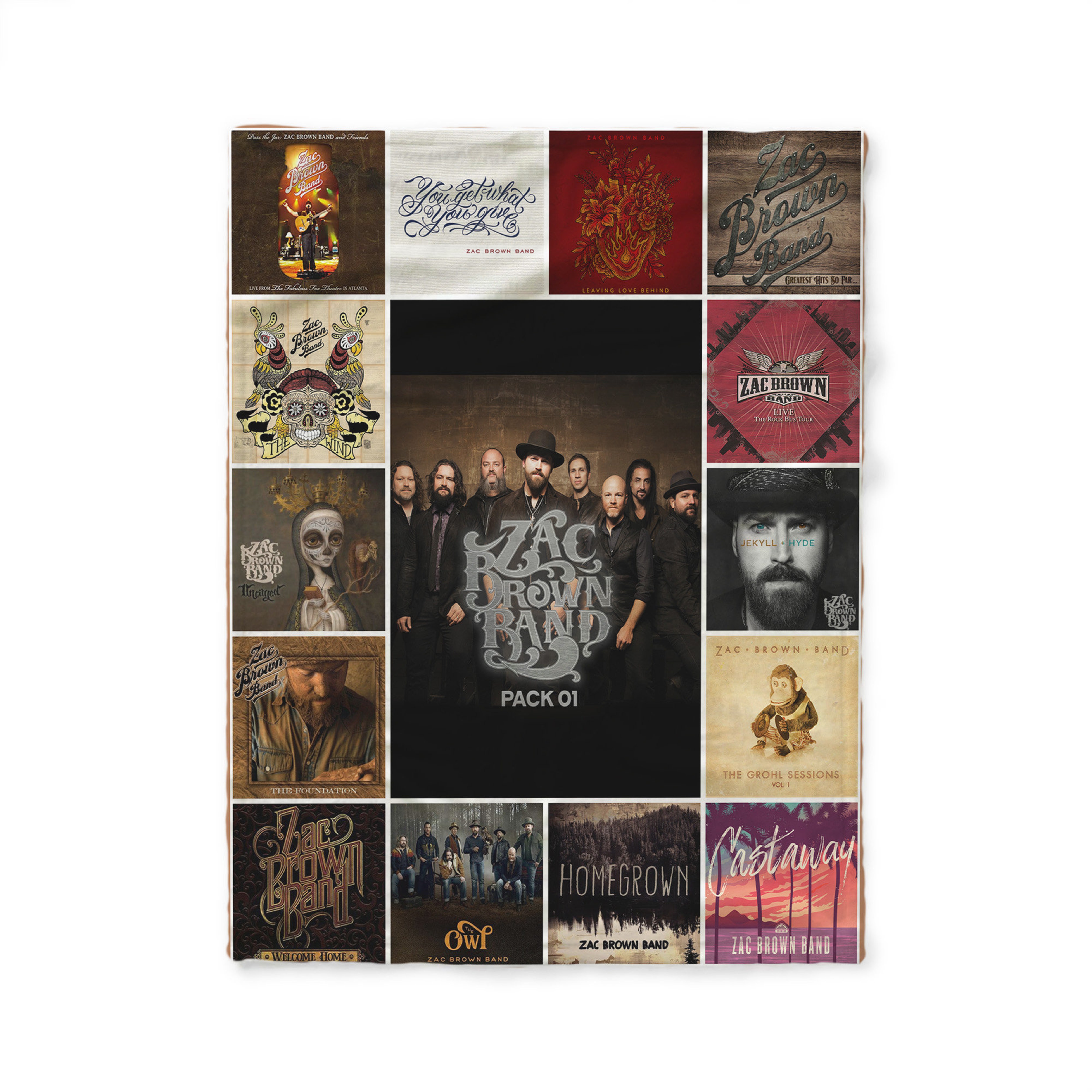 Zac Brown Band Quilt Blanket - Perfect Gift for Zac Brown Band Fans