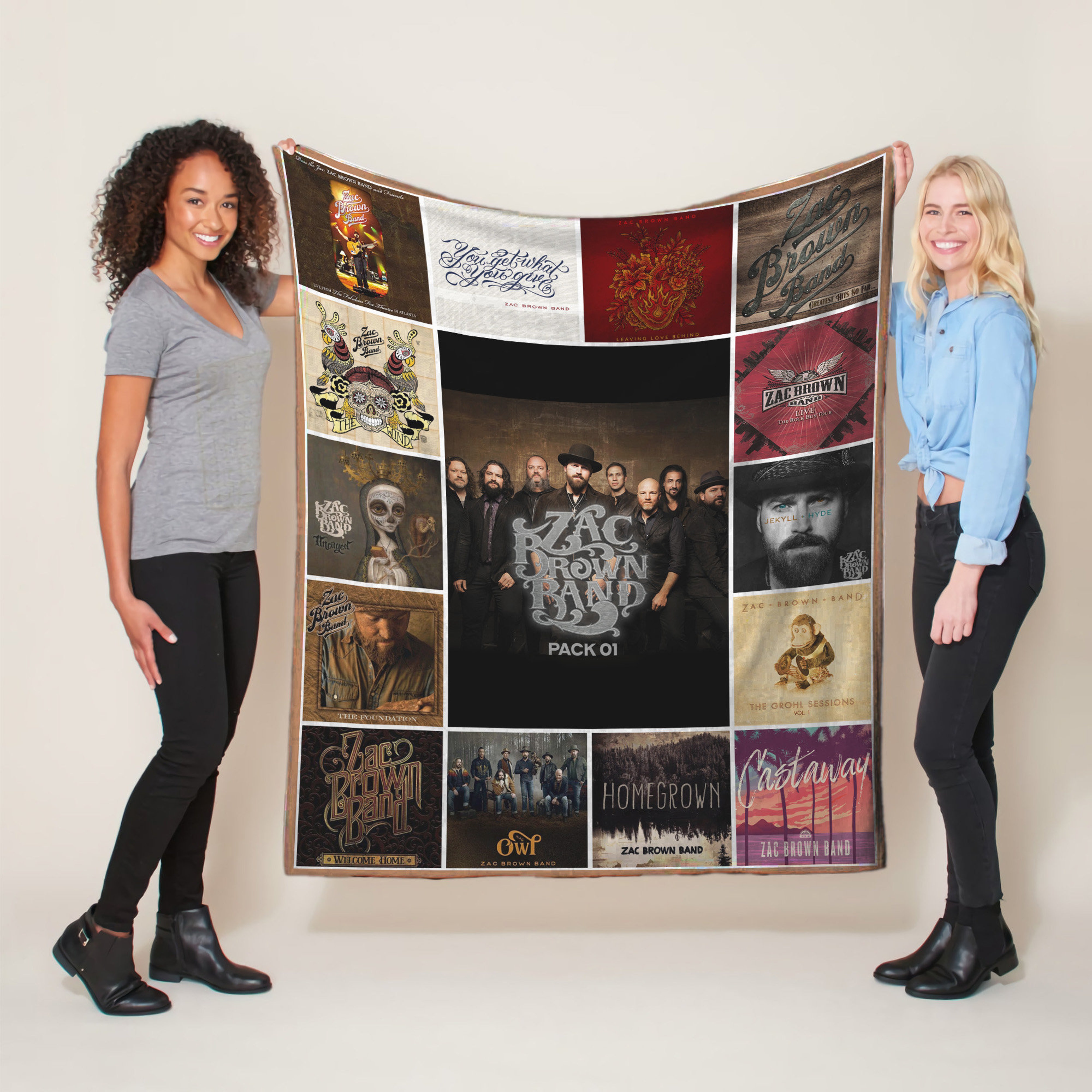 Zac Brown Band Quilt Blanket - Perfect Gift for Zac Brown Band Fans