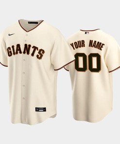 00 Custom Cream Home San Francisco Giants Jersey