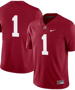 #1 Alabama Crimson Tide Football Game Jersey - Crimson Ncaa