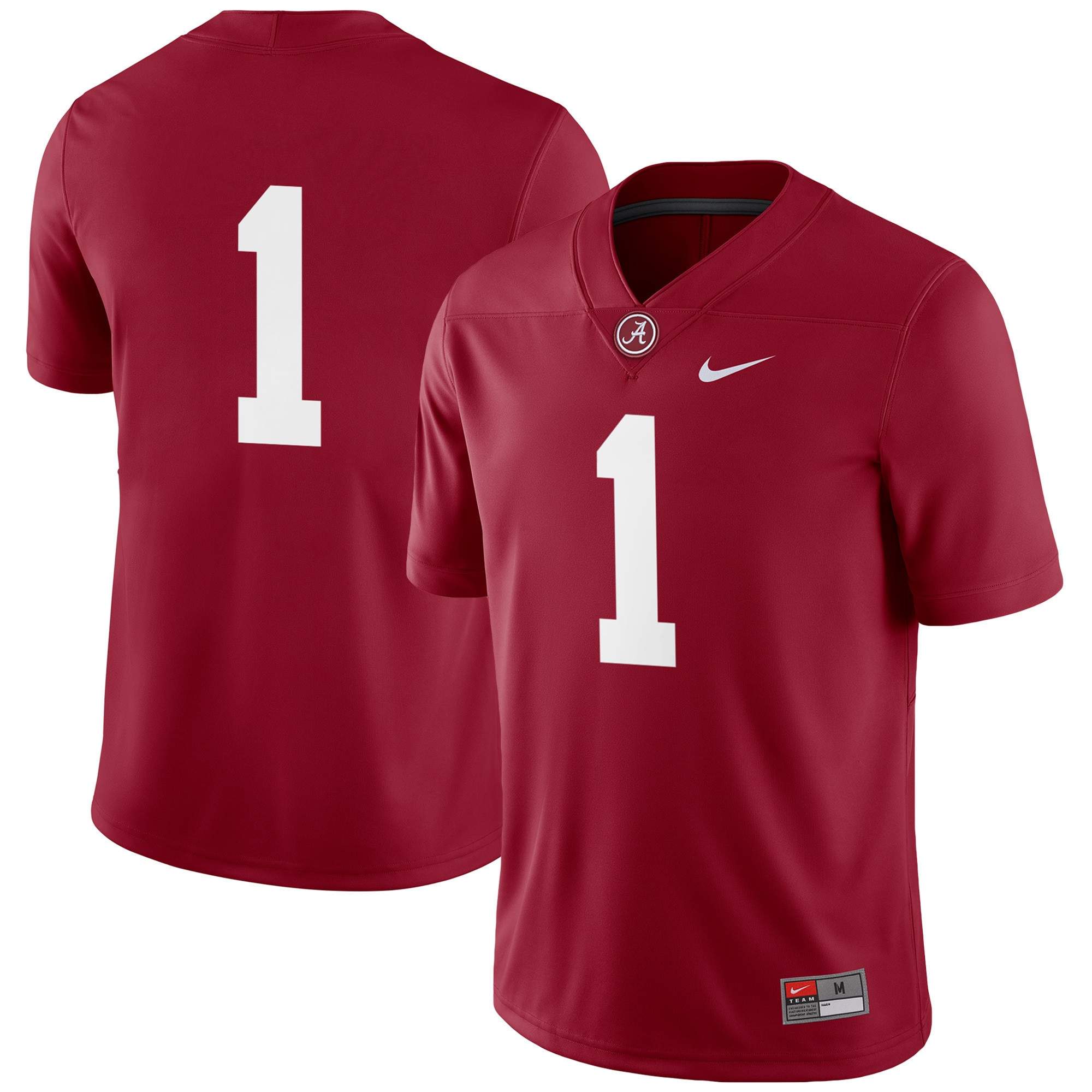 #1 Alabama Crimson Tide Football Game Jersey - Crimson Ncaa