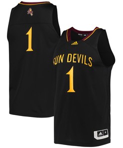 #1 Arizona State Sun Devils Adidas Reverse Retro Jersey - Black Ncaa