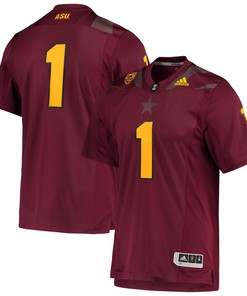 #1 Arizona State Sun Devils Adidas Team Premier Football Jersey - Maroon Ncaa