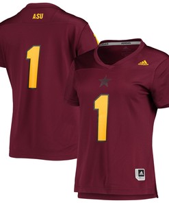 #1 Arizona State Sun Devils Adidas Womens Player Replica Football Jersey - Maroon Ncaa