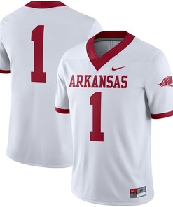#1 Arkansas Razorbacks Alternate Game Jersey - White Ncaa
