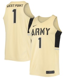#1 Army Black Knights Replica Basketball Jersey - Gold Ncaa