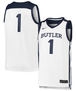 #1 Butler Bulldogs Team Replica Basketball Jersey - White Ncaa