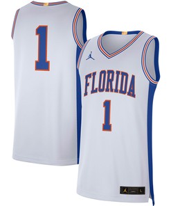 #1 Florida Gators Jordan Brand Retro Limited Jersey - White Ncaa