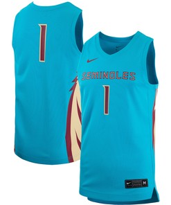 #1 Florida State Seminoles Team Alternate Replica Basketball Jersey - Turquoise Ncaa