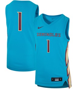 #1 Florida State Seminoles Team Replica Basketball Jersey - Turquoise Ncaa