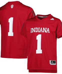 #1 Indiana Hoosiers Adidas Replica Football Jersey - Crimson Ncaa