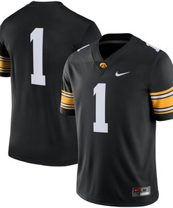 #1 Iowa Hawkeyes Team Game Jersey - Black Ncaa
