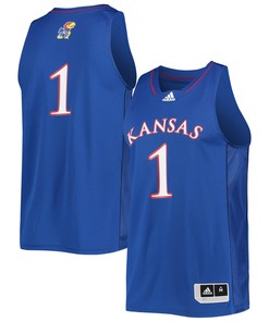 #1 Kansas Jayhawks Adidas Team Swingman Basketball Jersey - Royal Ncaa