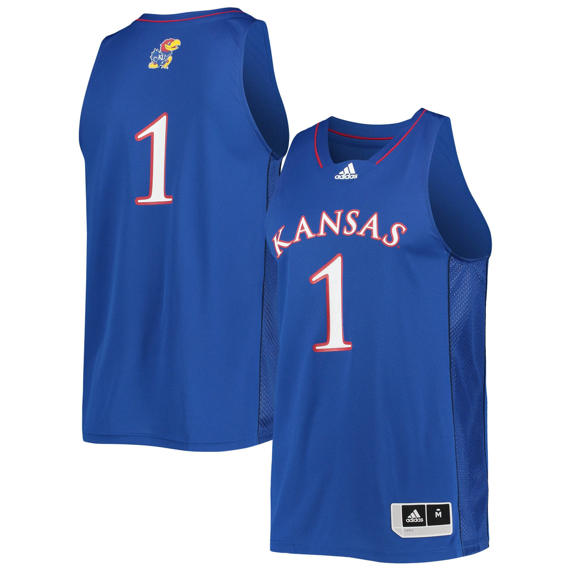 #1 Kansas Jayhawks Adidas Team Swingman Basketball Jersey - Royal Ncaa
