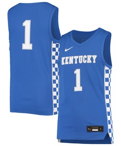 #1 Kentucky Wildcats Team Replica Basketball Jersey - Royal Ncaa