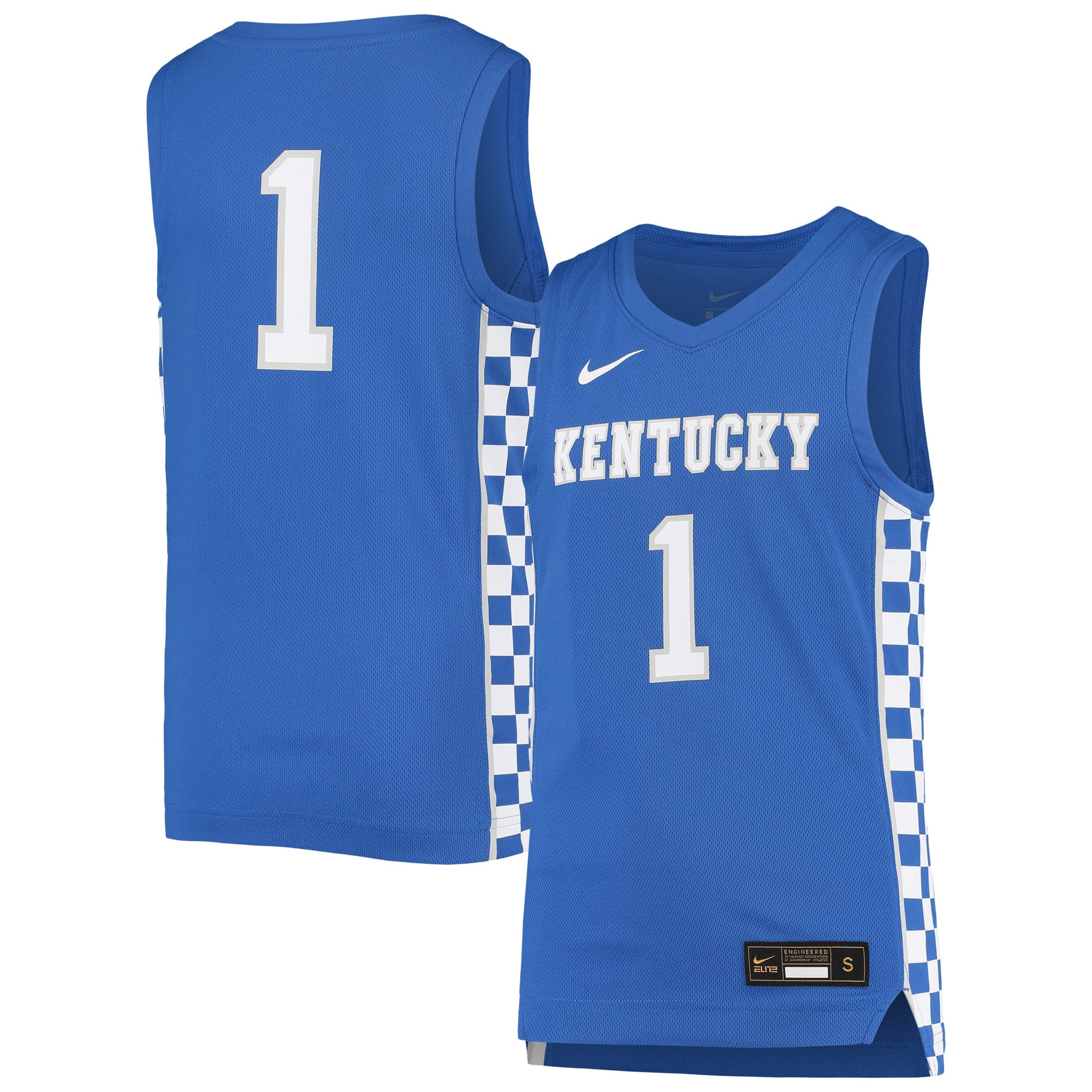 #1 Kentucky Wildcats Team Replica Basketball Jersey - Royal Ncaa